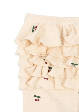 Sui Pointelle Cherry Frill Pant-Konges Slojd FW25