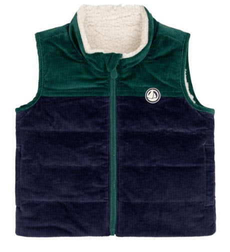 Baby Corduroy Color Block Vest - Petit Bateau FW26