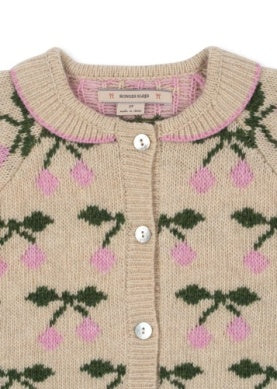 Belou Cherry Knit Cardigan w Collar-Konges Slojd FW25