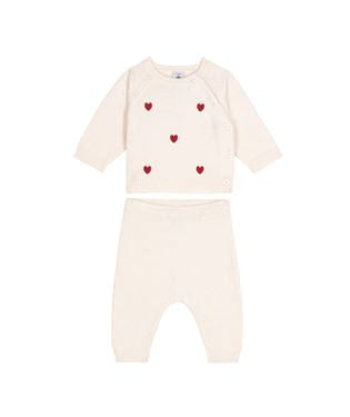 2pc Knit Heart Set - Petit Bateau FW25
