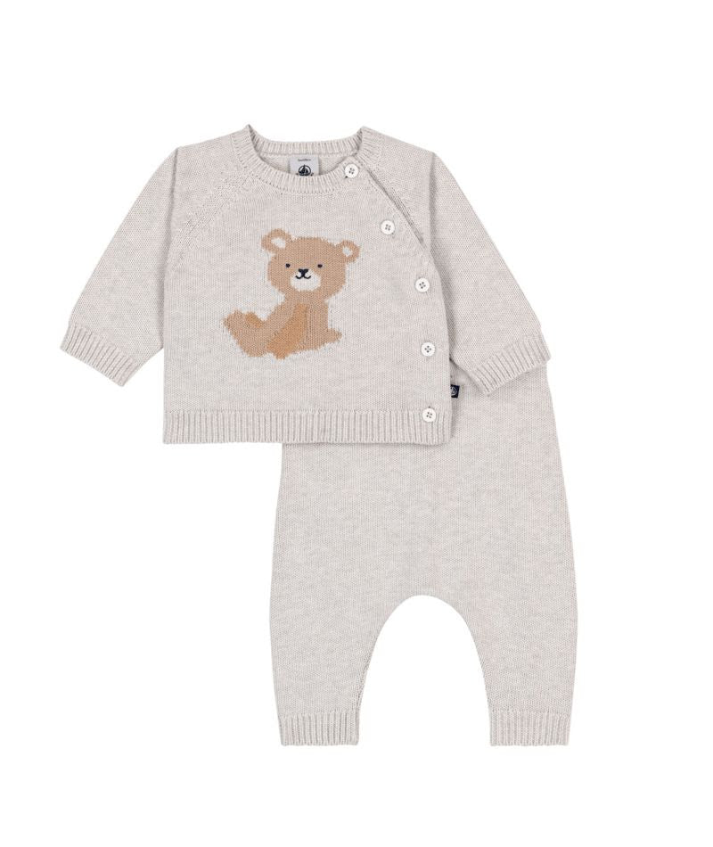 2pc Knit Bear Set - Petit Bateau SP26
