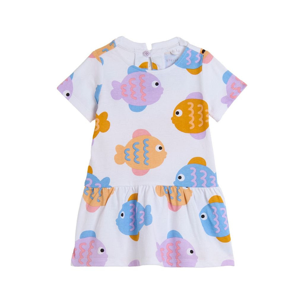 Fish Print Jersey Dress Stella McCartney SS26