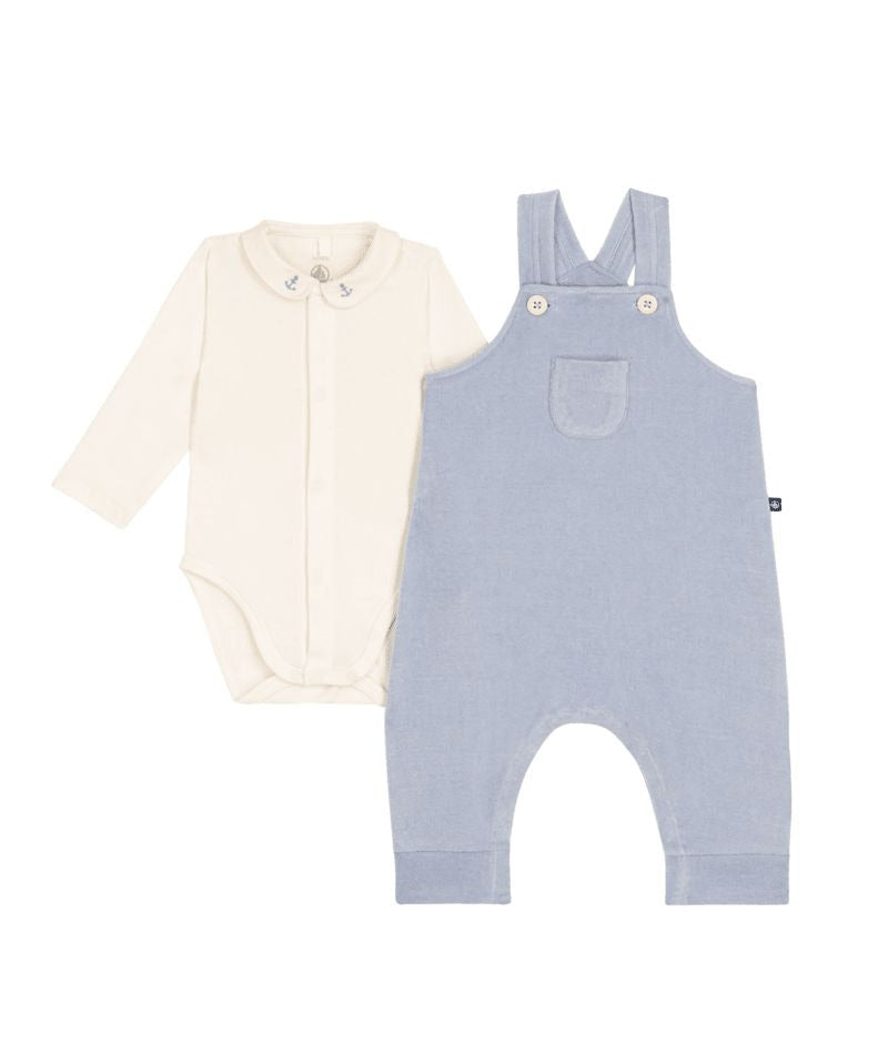 2pc Boat Body & Velour All -Petit Bateau FW26