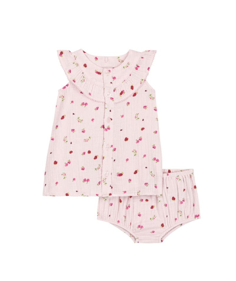 Berry Print Dress w Bloomer - Petit Bateau SP26