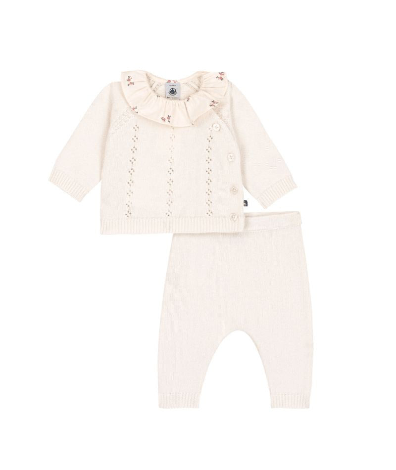 2pc Knit Set w Ruffle- Petit Bateau SP26