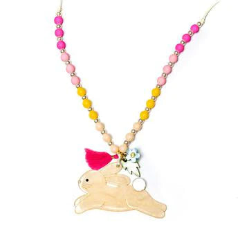 Hop Bunny Necklace - Lilies and Roses