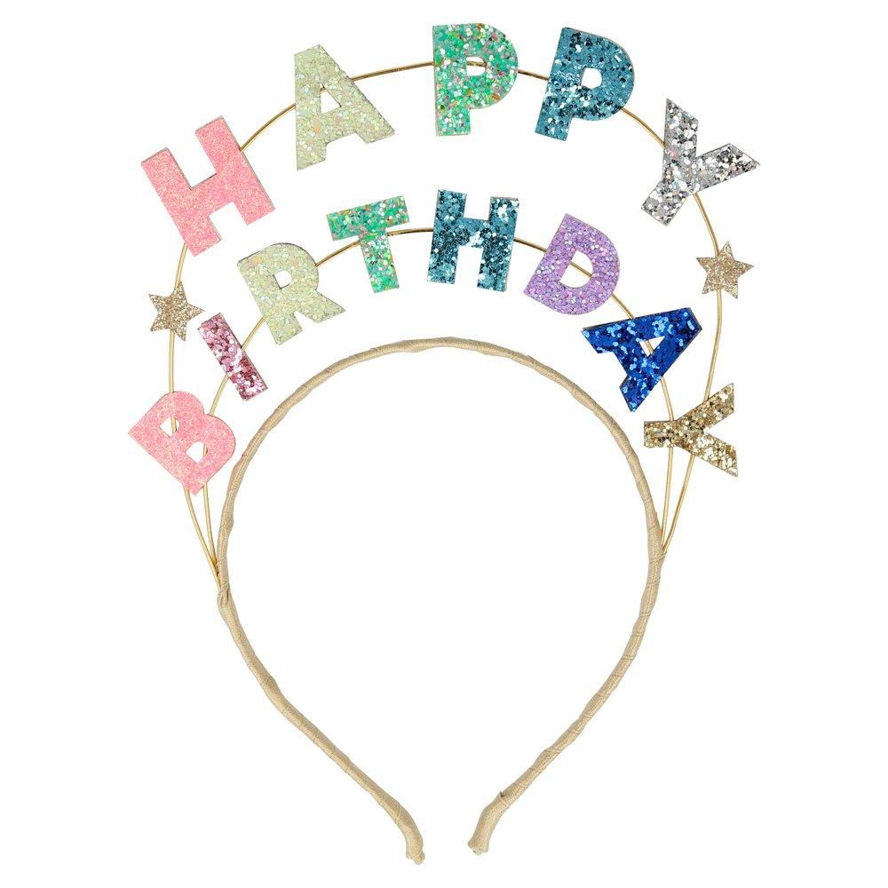 Happy Birthday Glitter Headband - Meri Meri