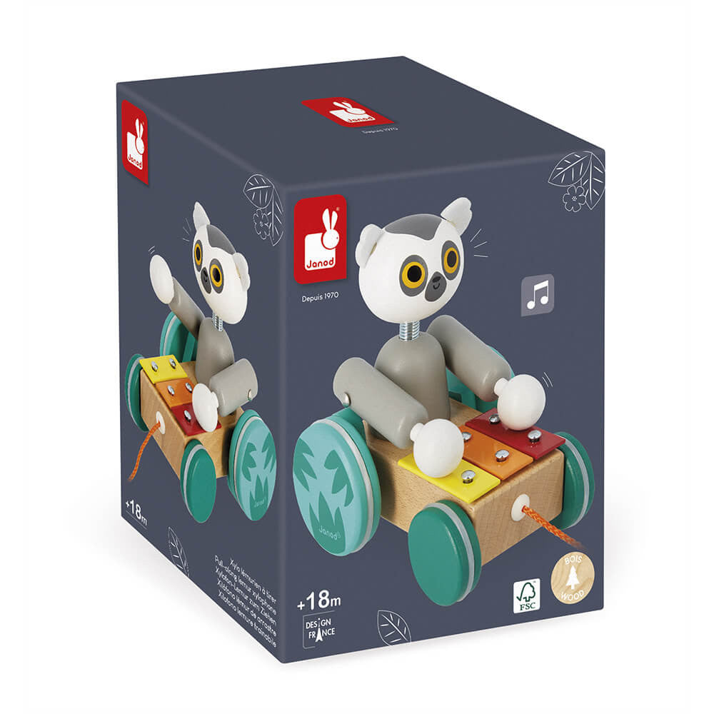 Tropical Pull Along Lemur Xylophone - Janod