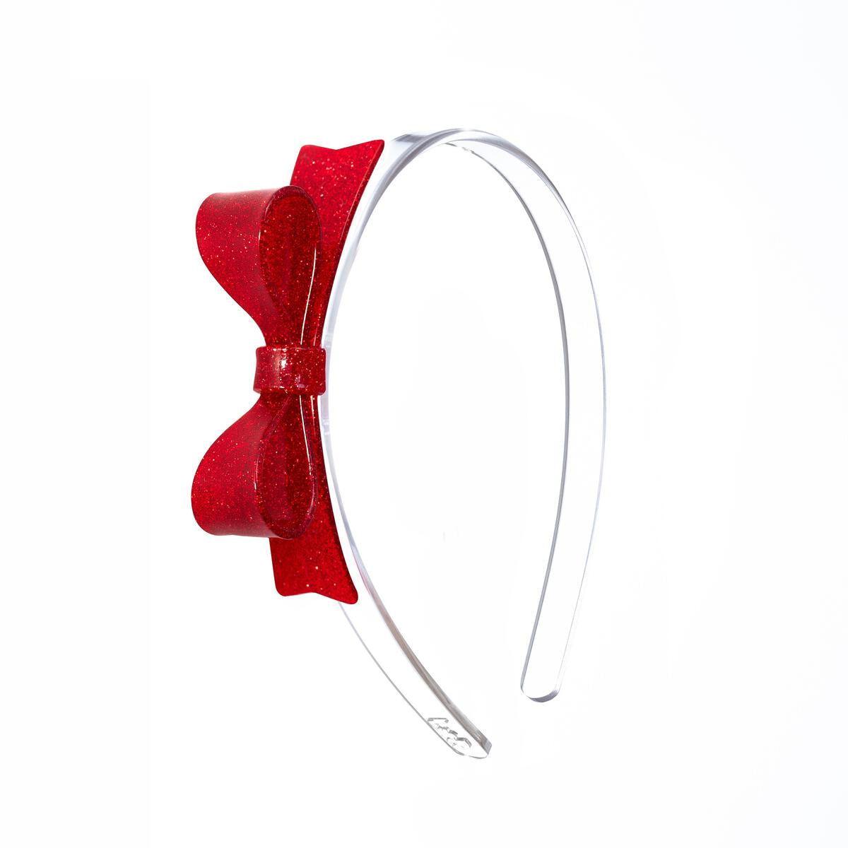 Bow Tie Red Headband - Lilies and Roses