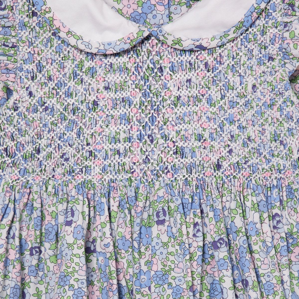 RIver Blue Floral Smocked Dress - Question Everything SP25