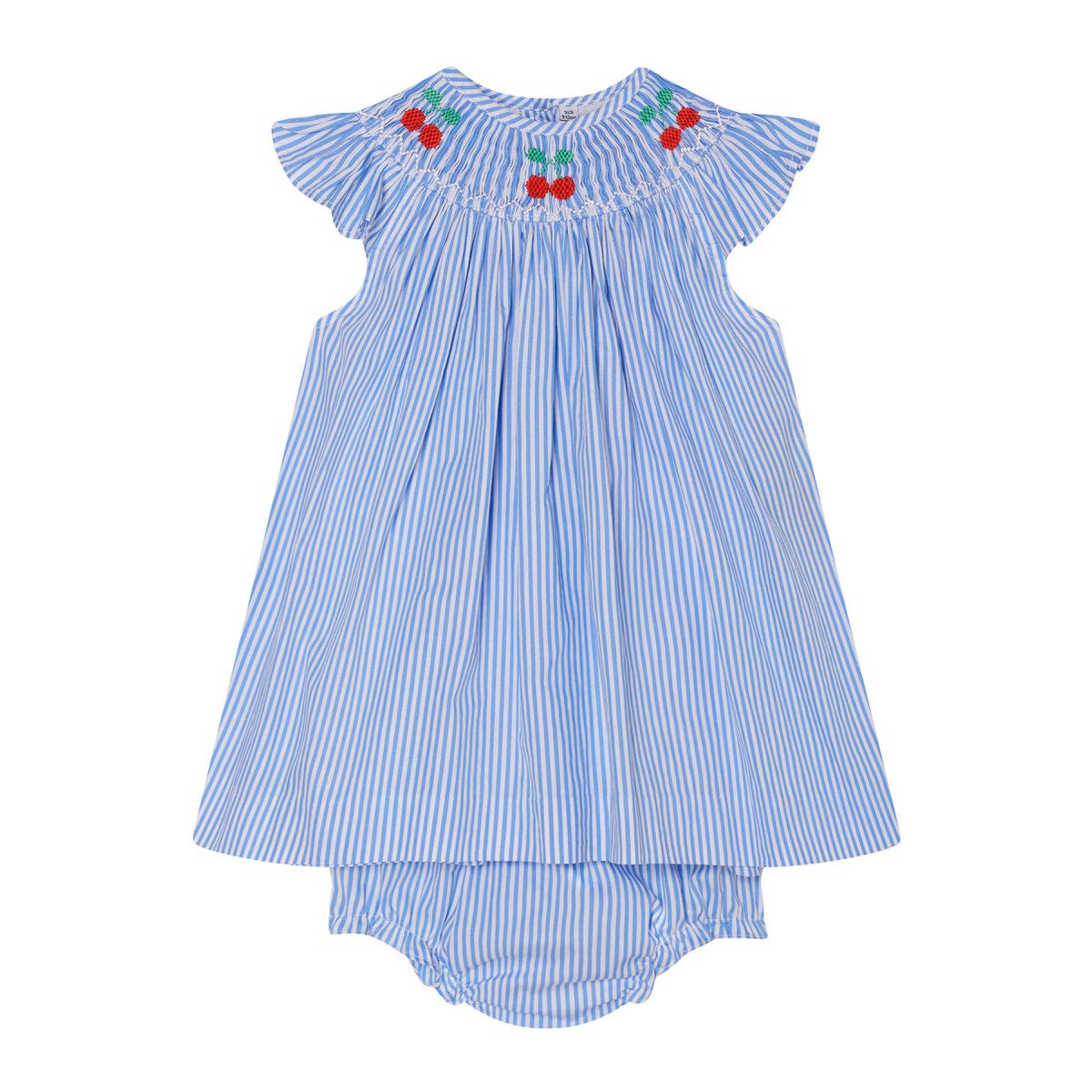 Cherry Stripe Smocked Dress - Question Everything SP25 Paisley