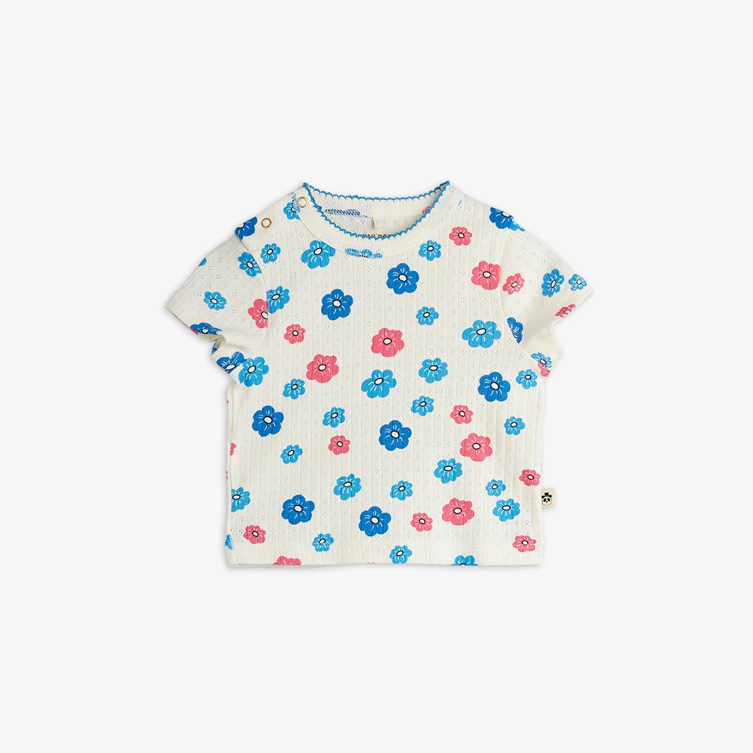 Flowers Pointelle Tee-Mini Rodini SP26
