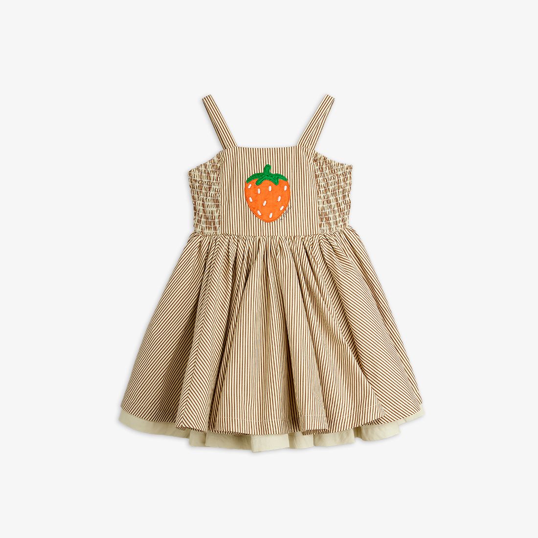 Poplin Striped Berry Dress-Mini Rodini SP26