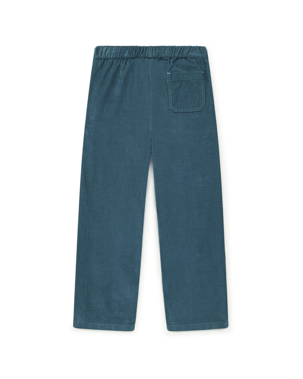 Blue Corduroy Pants w/ Pocket Embroidery- Bonton