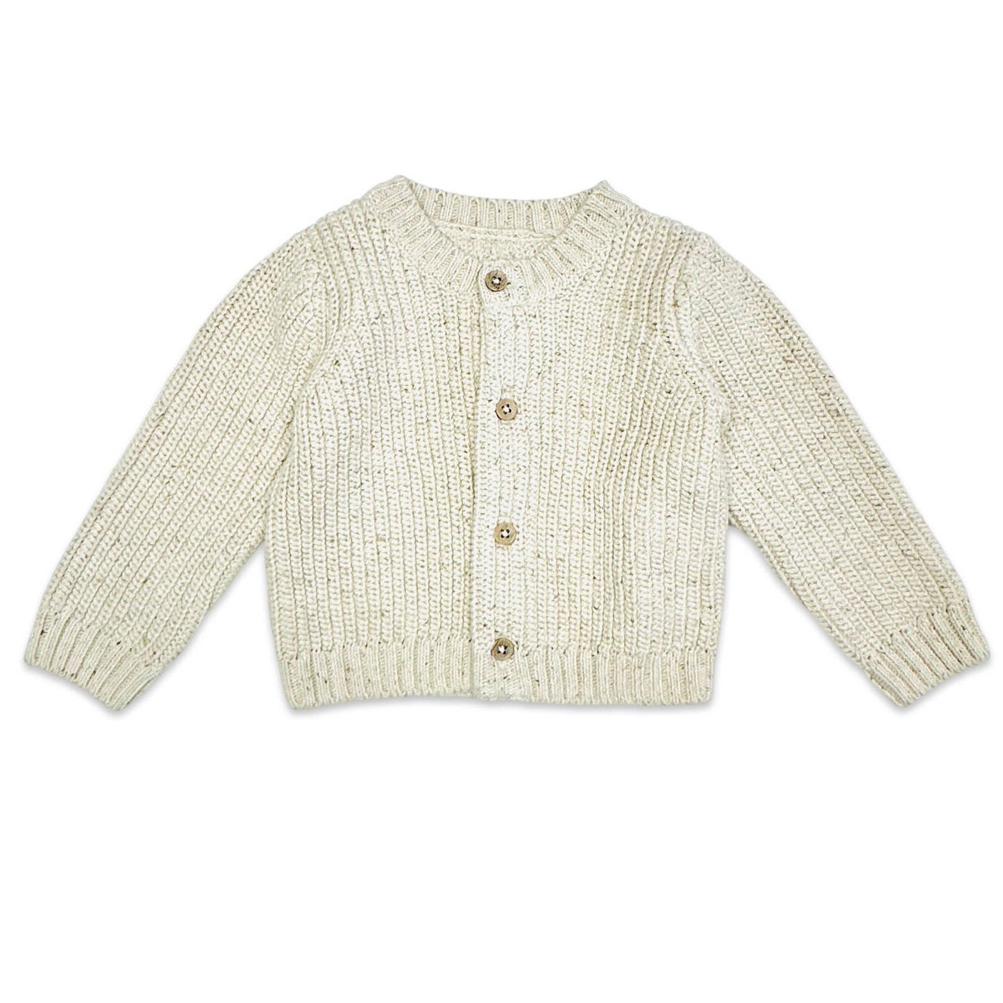 Classic Chunky Knit Button Sweater Cardigan (Organic Cotton):Viverano