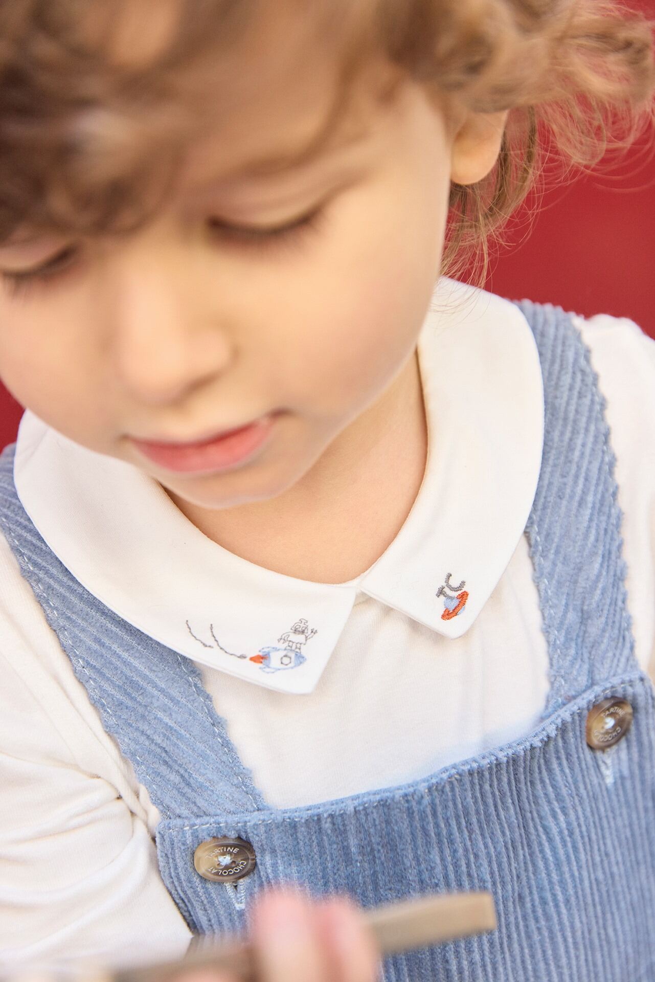 Long Cord Dungaree- Tartine et Chocolat FW25