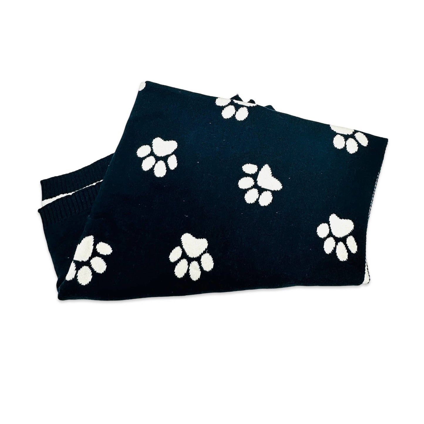 Dog Paw - Organic Jacquard Sweater Knit Baby Blanket: viverano