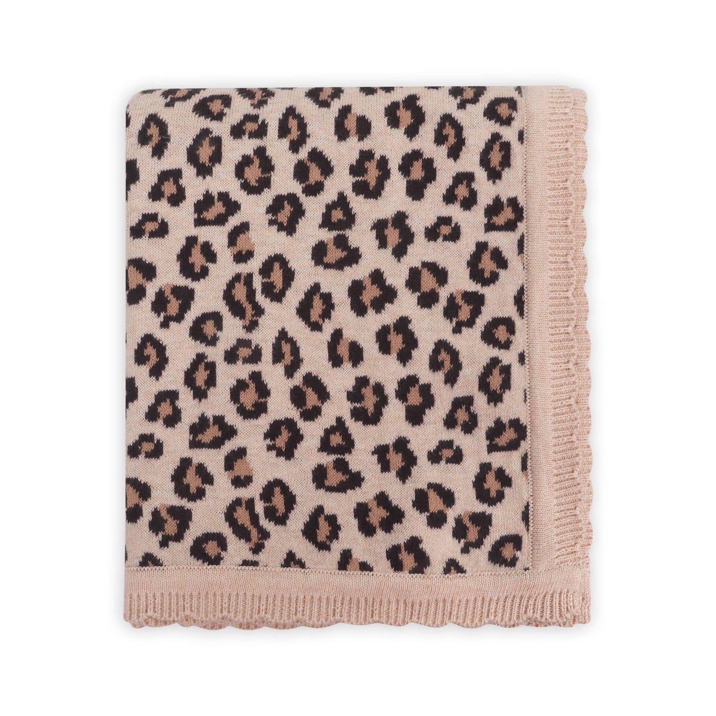 Leopard Animal - Organic Cotton Jacquard Knit Baby Blanket: viverano
