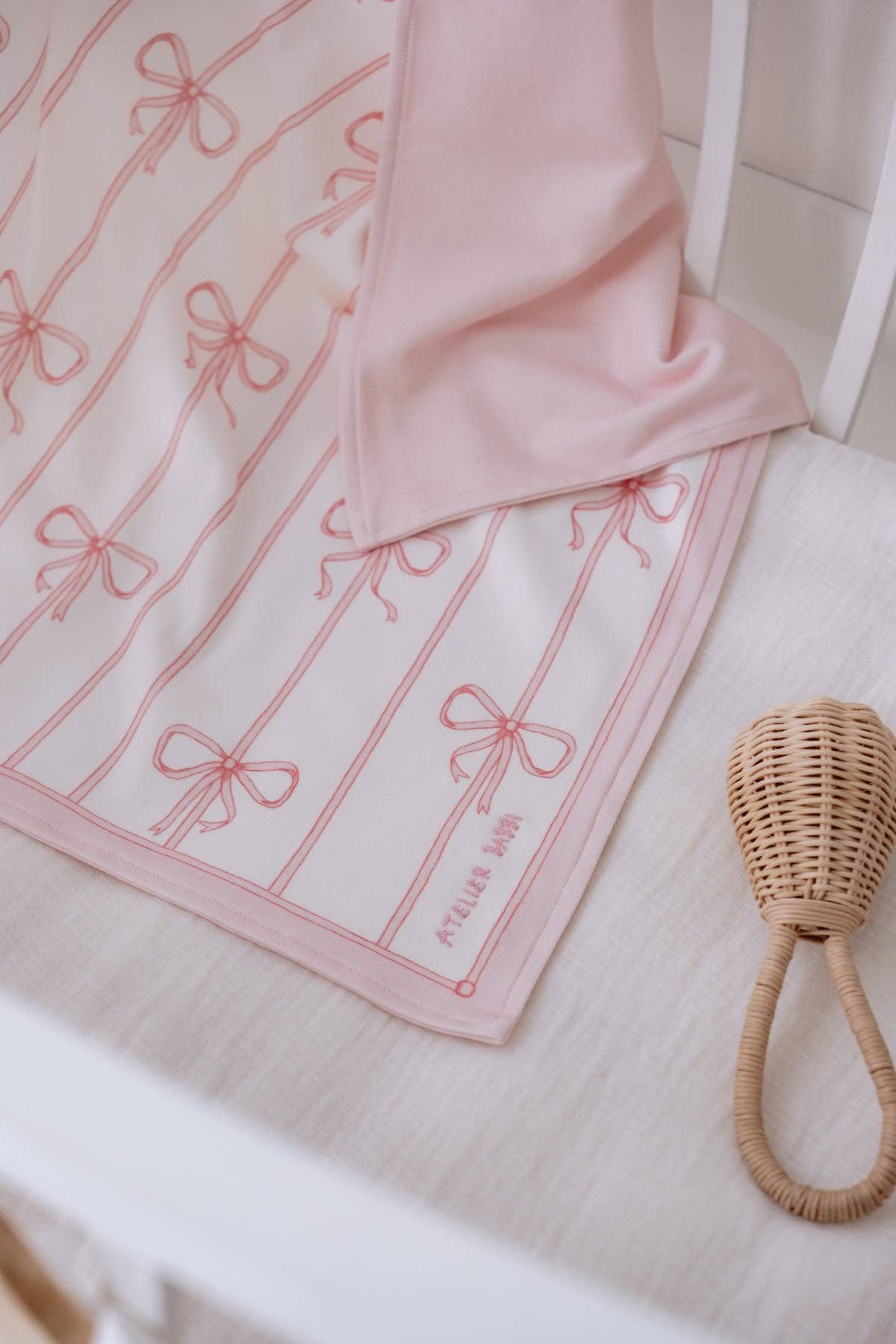 Double-Sided Bow Blanket -Atelier Babbi