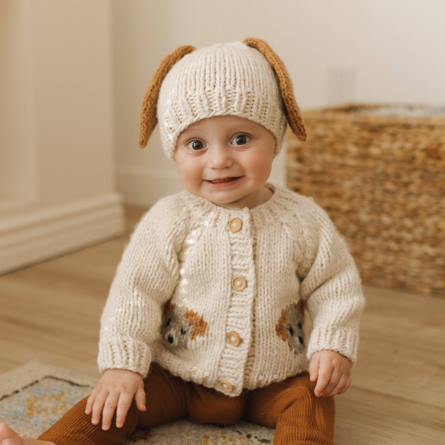 Puppy Cardigan Sweater -huggalug