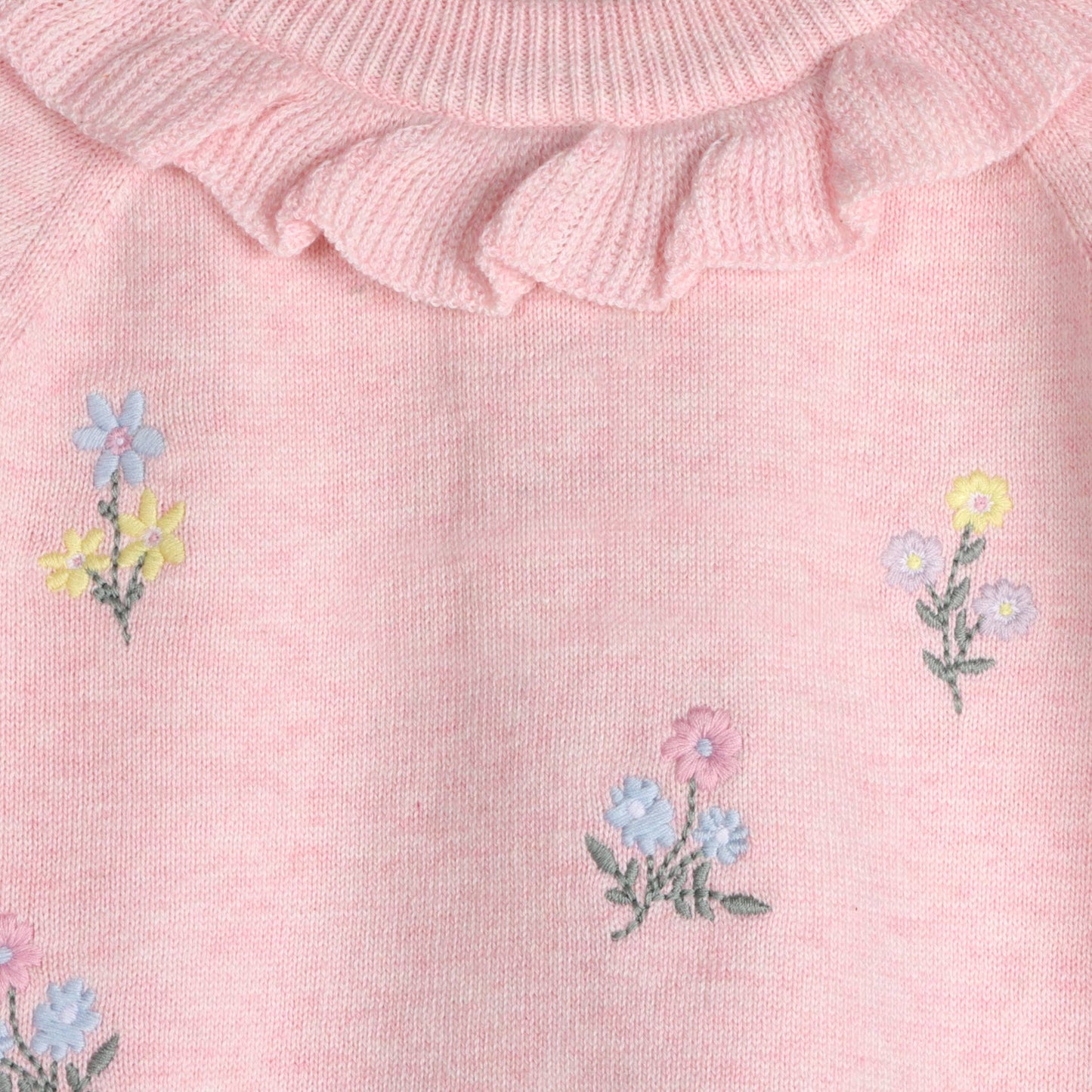 Ruffle Collar & Embroidered Baby Pullover & Pants (Organic):Viverano