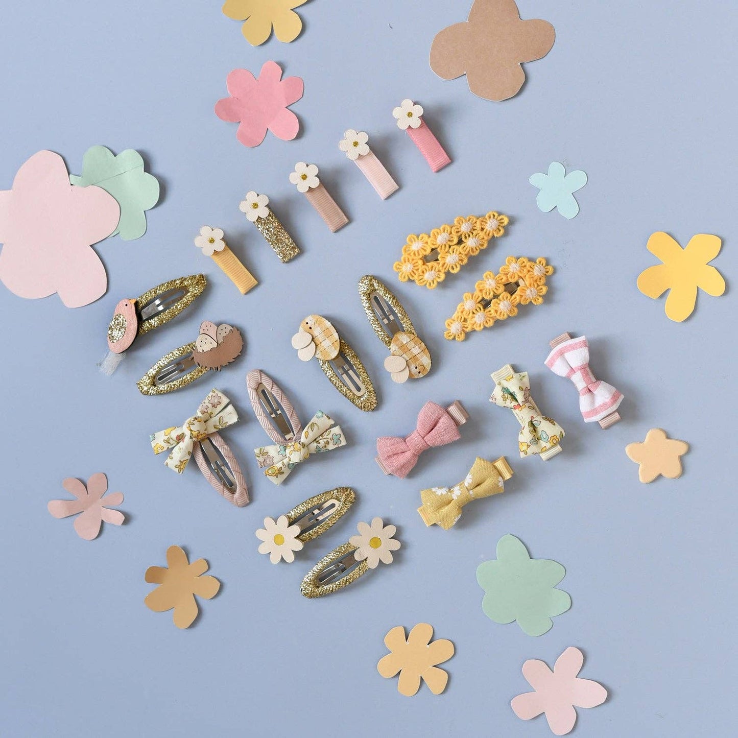 Petal Twisty Bow Clips