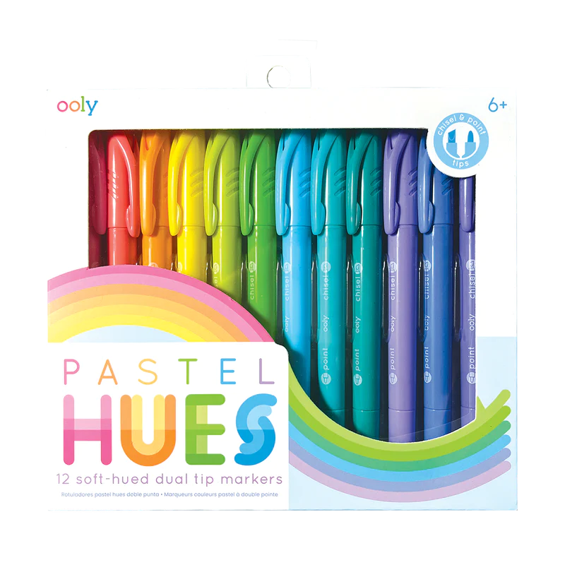 Pastel Hues Dual Tip Markers - Ooly