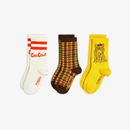 3pk Coucou Sock-Mini Rodini FW24