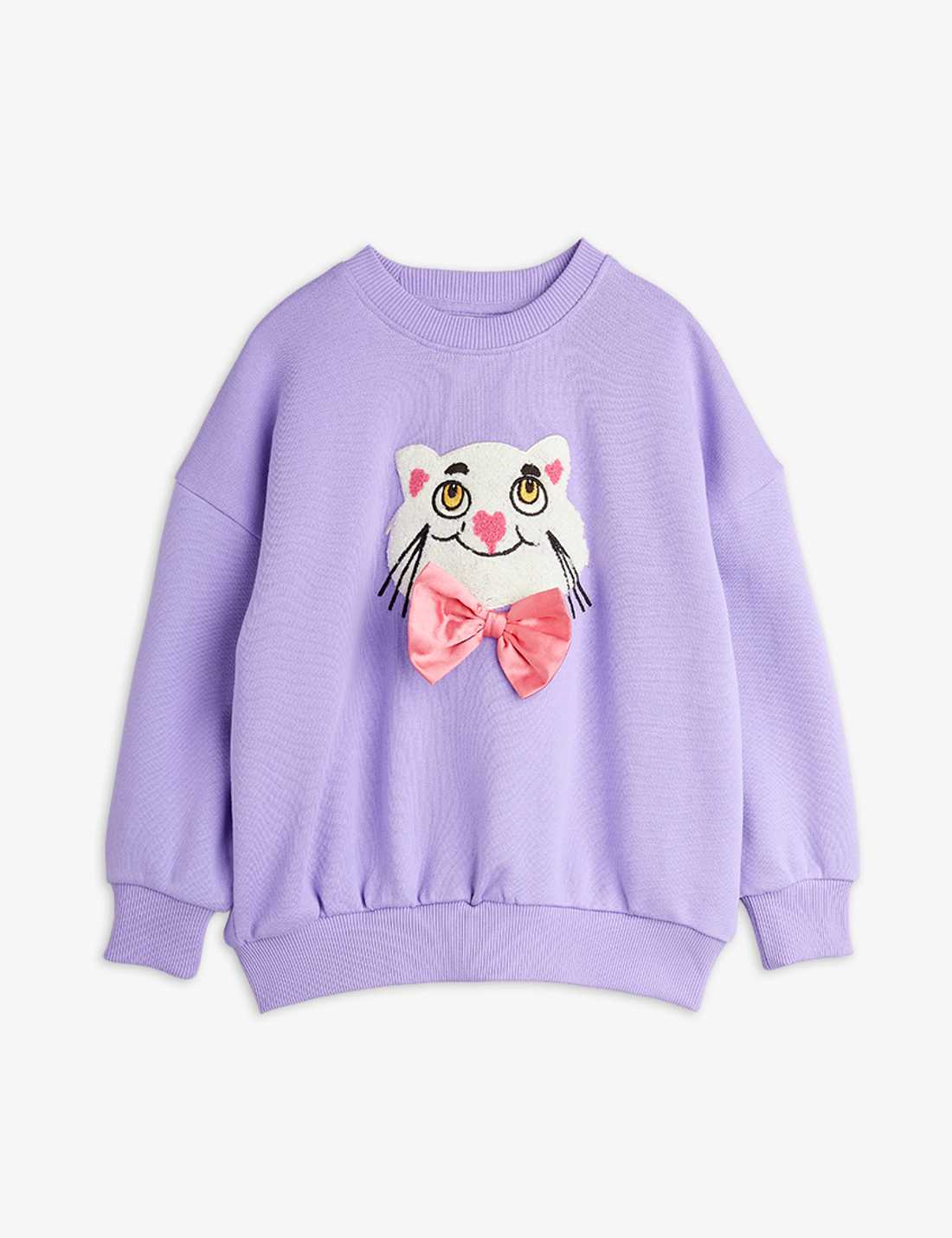Cat Bow Sweatshirt-Mini Rodini FW25