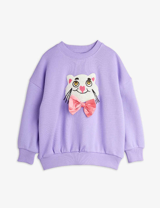 Cat Bow Sweatshirt-Mini Rodini FW25