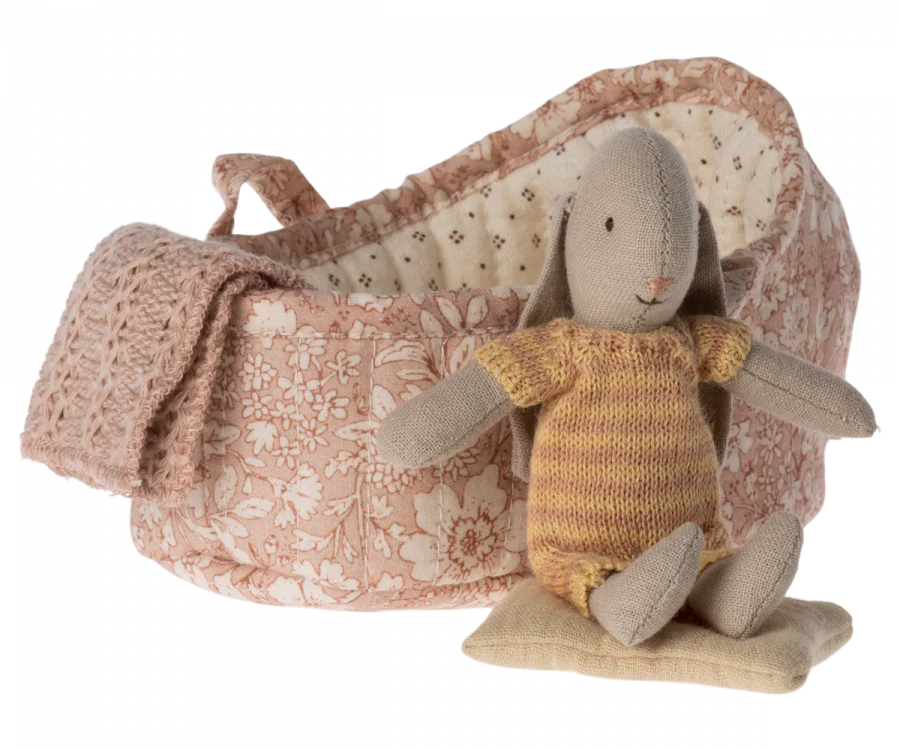 Bunny in Carry Cot (Micro) - Maileg