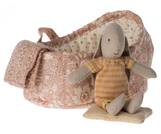 Bunny in Carry Cot (Micro) - Maileg