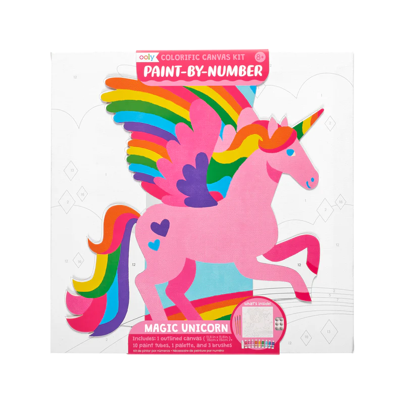 Magic Unicorn Colorific Canvas Paint by Number Kit - Ooly