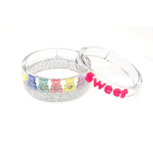 Sweet Bears Pearlized Bangles - Lilies and Roses