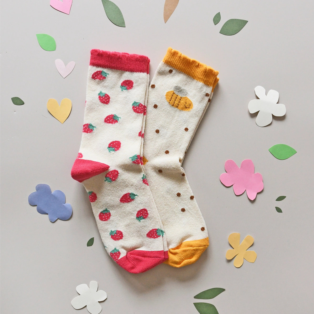 Strawberry Bee 2-pack Socks - Rockahula