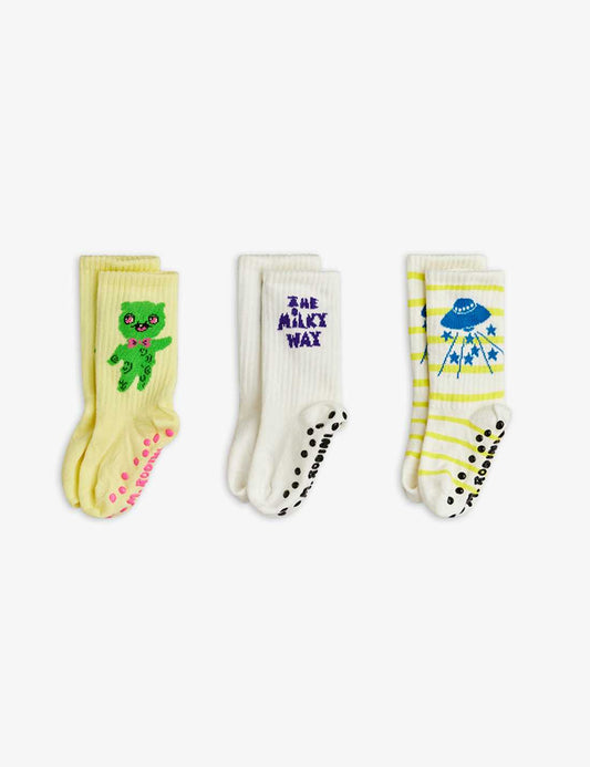 Milky Way 3pk anti-slip Sock -Mini Rodini SP26