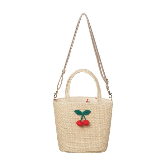 Crochet Cherry Basket Bag