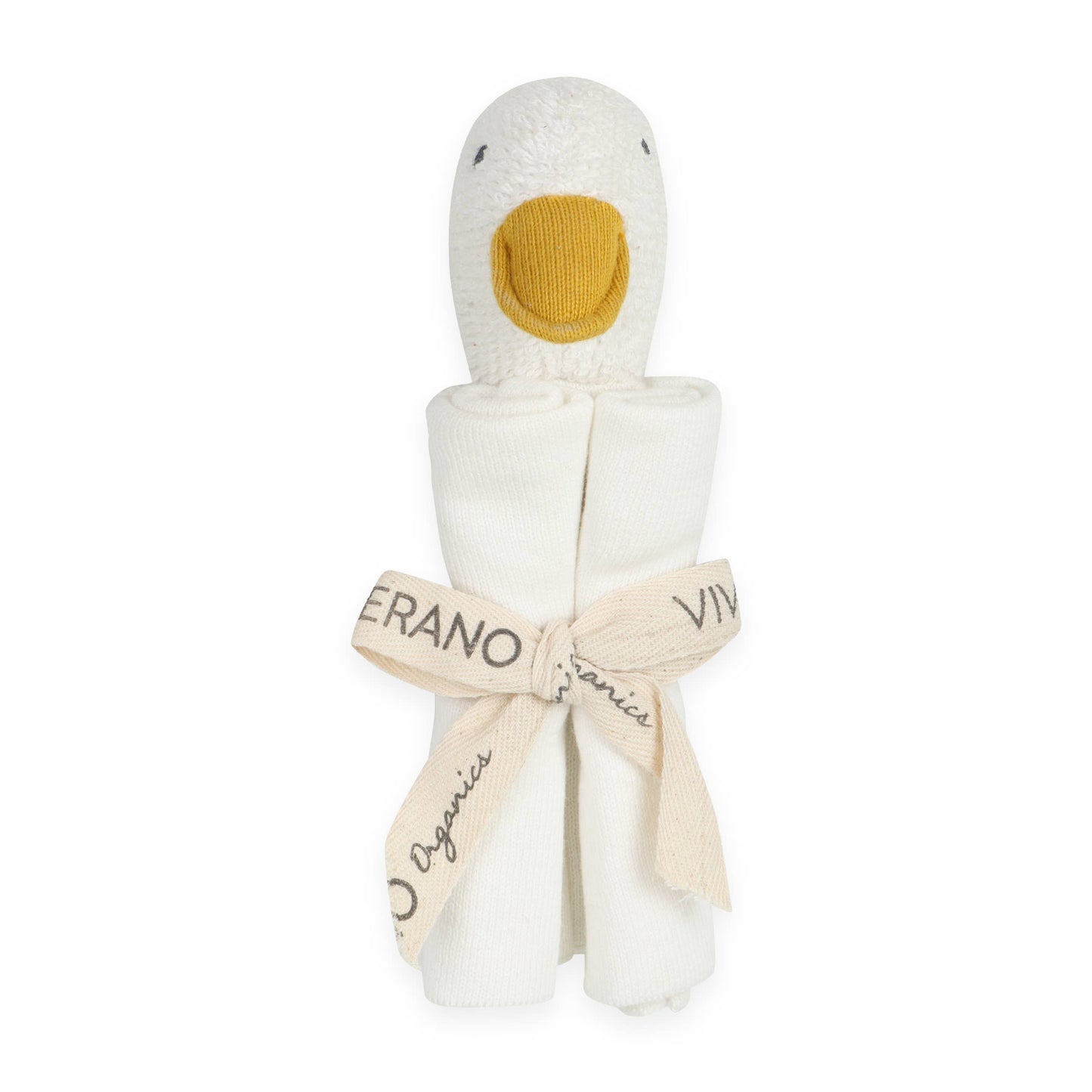 Duck - Organic Baby Lovey Security Blanket: Ivory / One Size