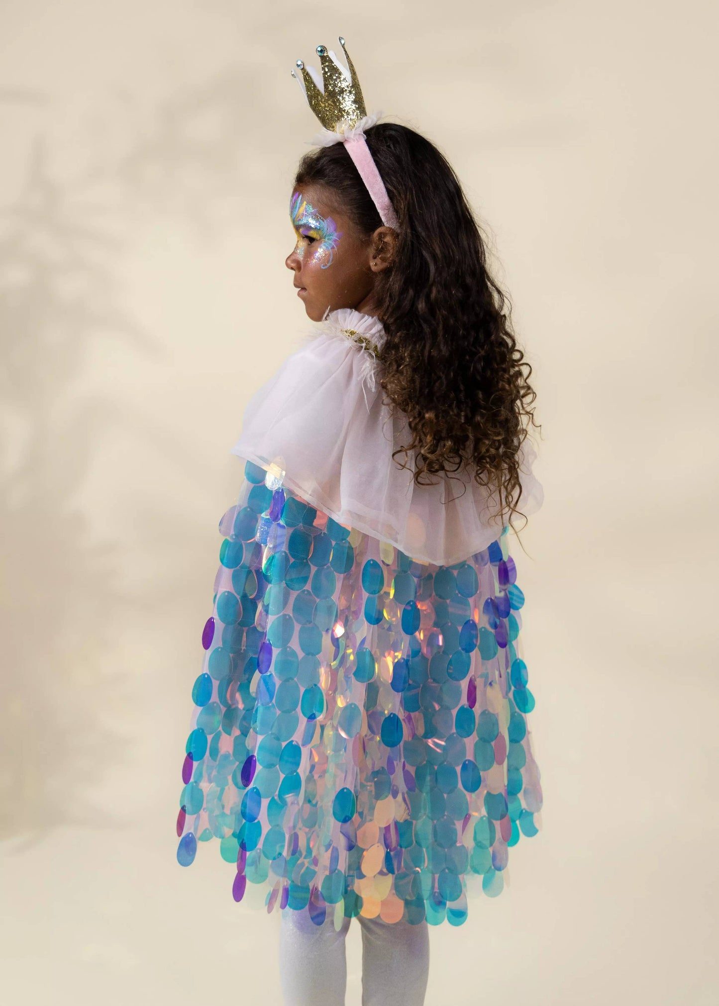 Sequins Cape & Crown Costume - Coco Village