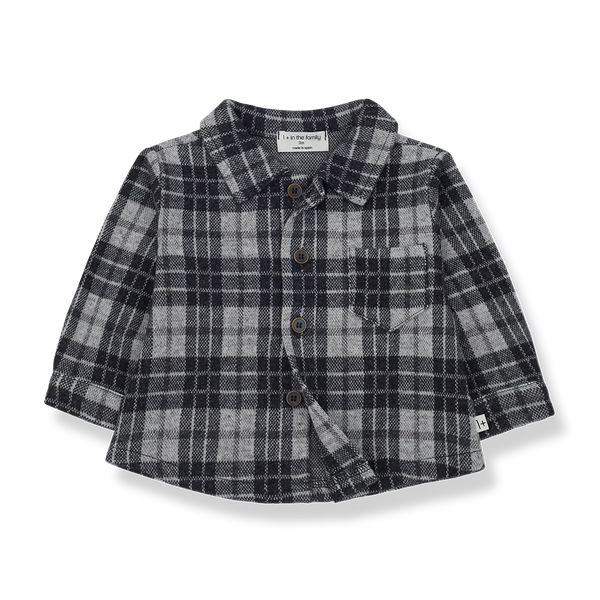 Anthracite Plaid Button Down - One More in the Family FW24