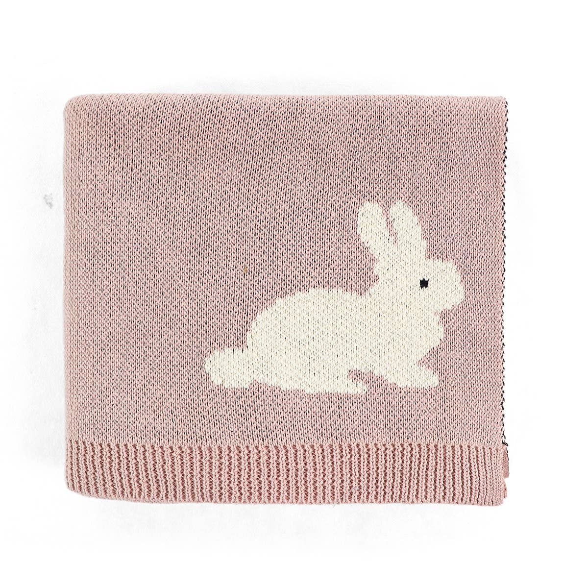 Bunny - Organic Jacquard Knit Baby Blanket-Viverano