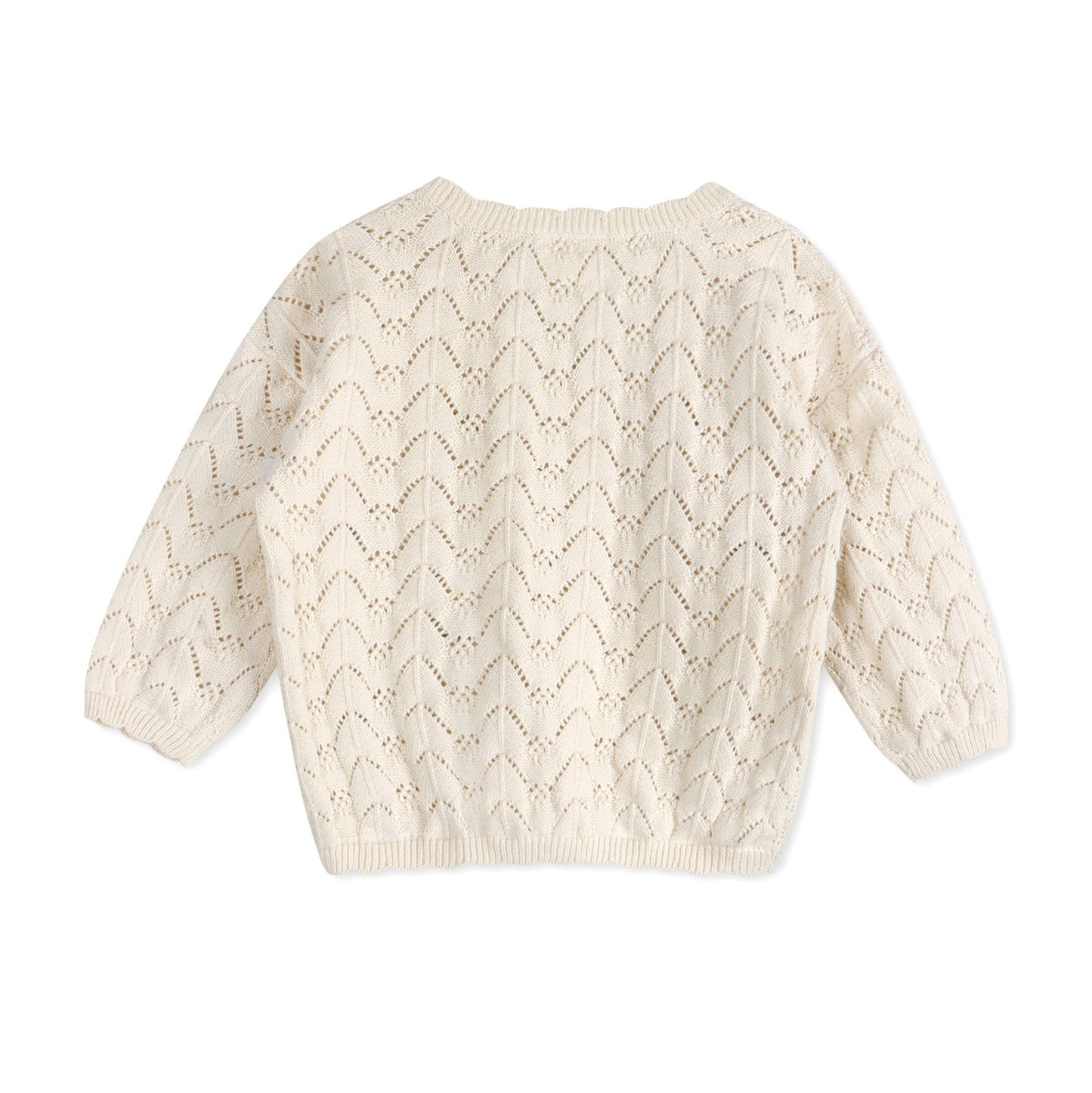 Hazel Floral Textured Baby Knit Cardigan (Organic)