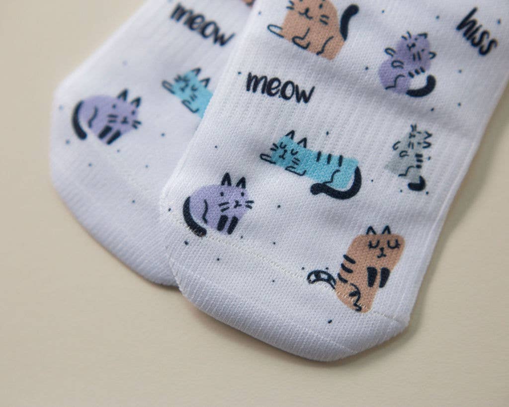 Meow - Non-Slip Baby Socks with Cats, Toys, Paw :