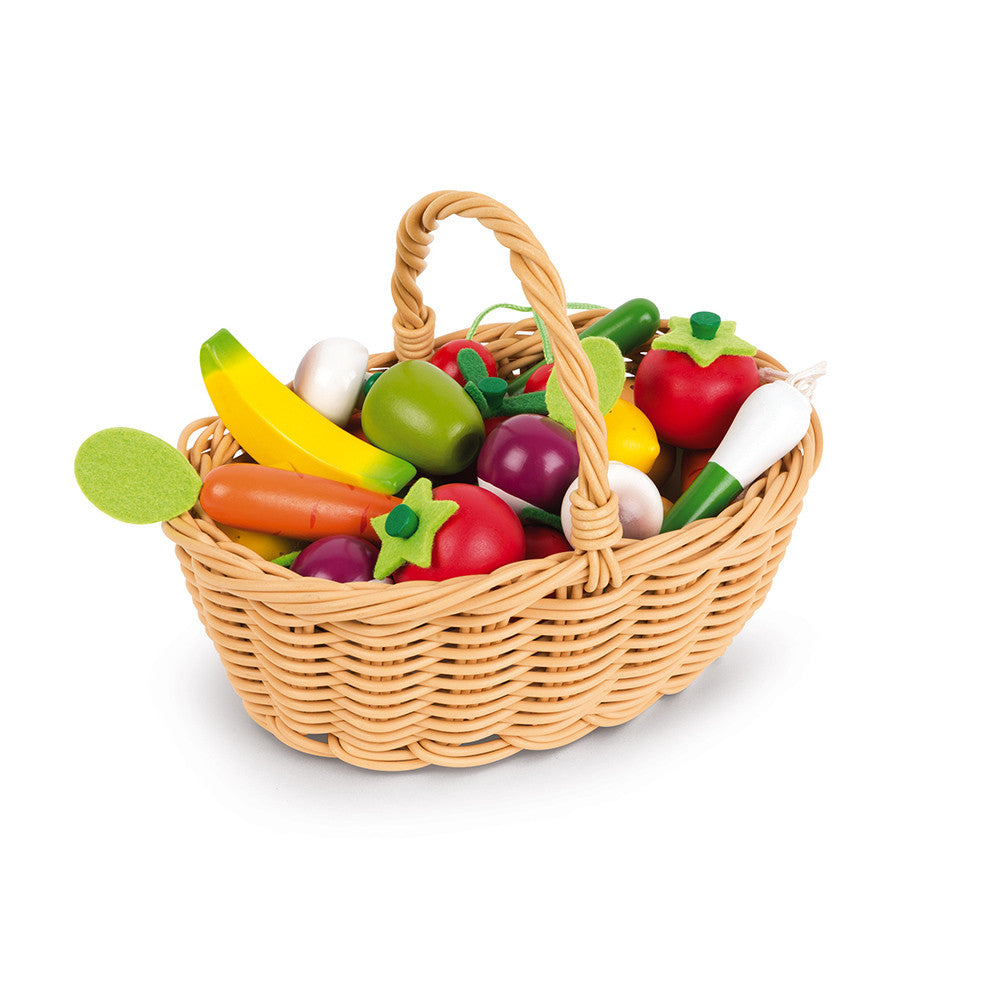 24pc Fruits and Vegetables Basket - Janod