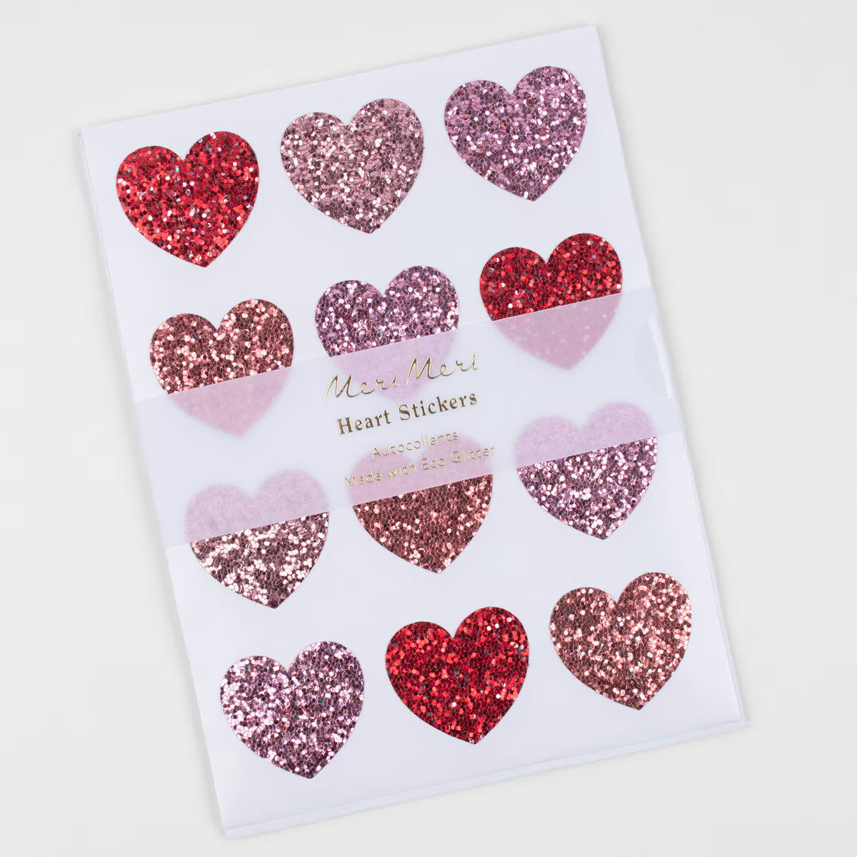 Glitter Heart Stickers  - Meri Meri