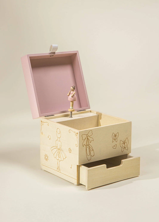Wooden Ballerina Musical Souvenir Box - Coco Village