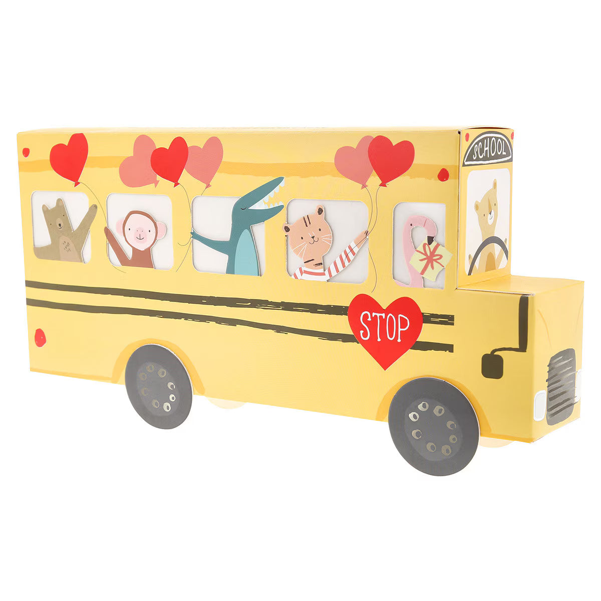 School Bus Valentine's Cards & Bracelet Set   - Meri Meri