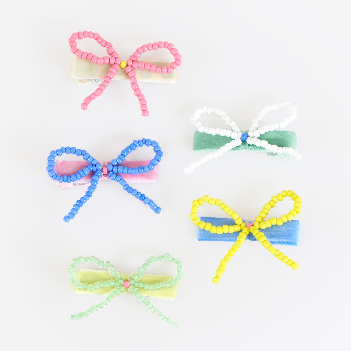 Beaded Bow Hair Clips - Meri Meri