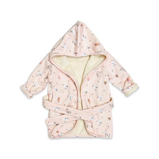 Hooded Baby Bathrobe - Viverano Organics