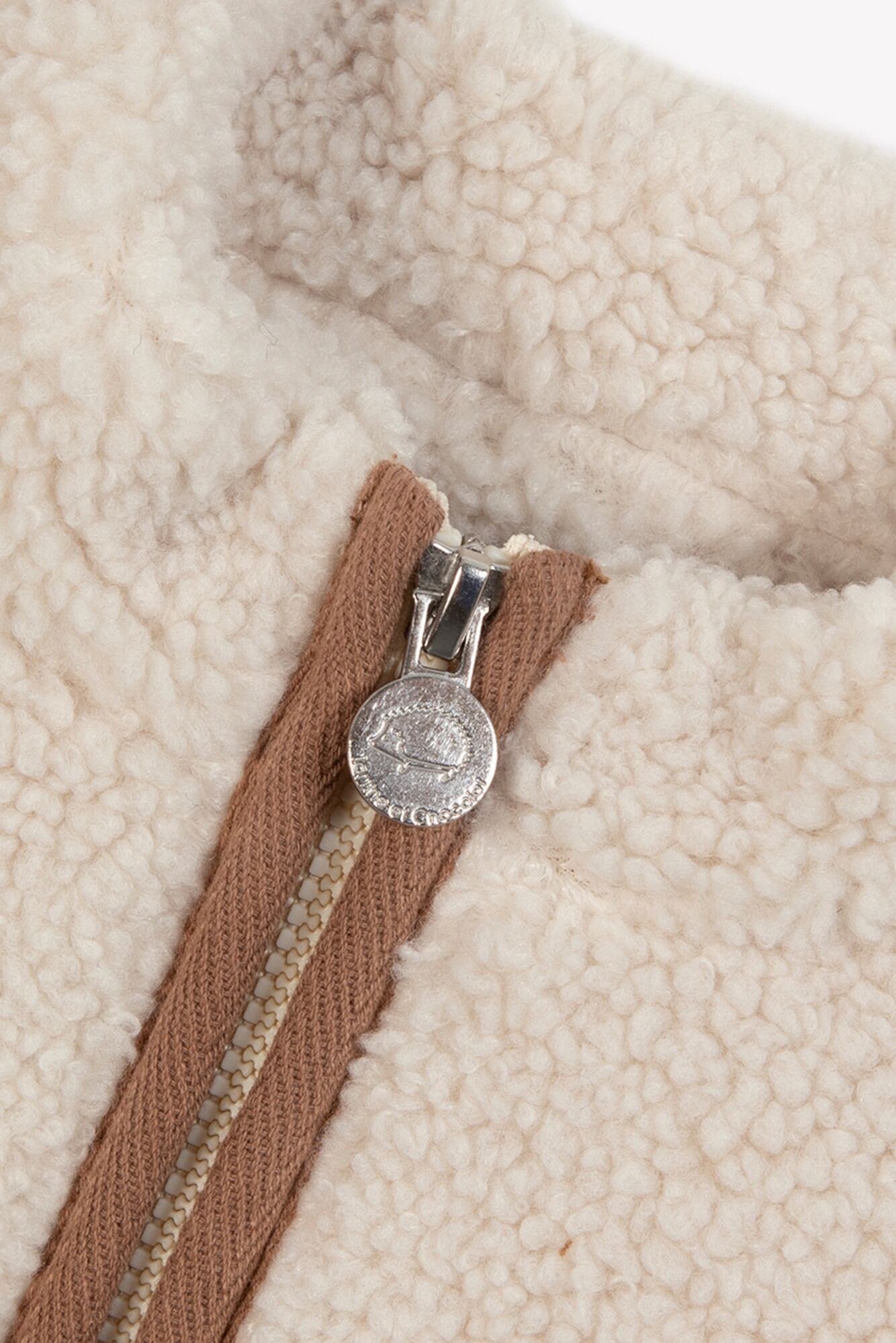 Sherpa Zip Cardigan-Tartine et Chocolat FW25